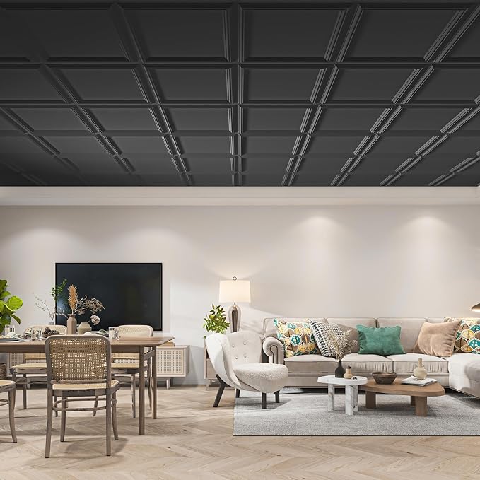 Art3d 36-Pack Drop Relief Ceiling Tiles