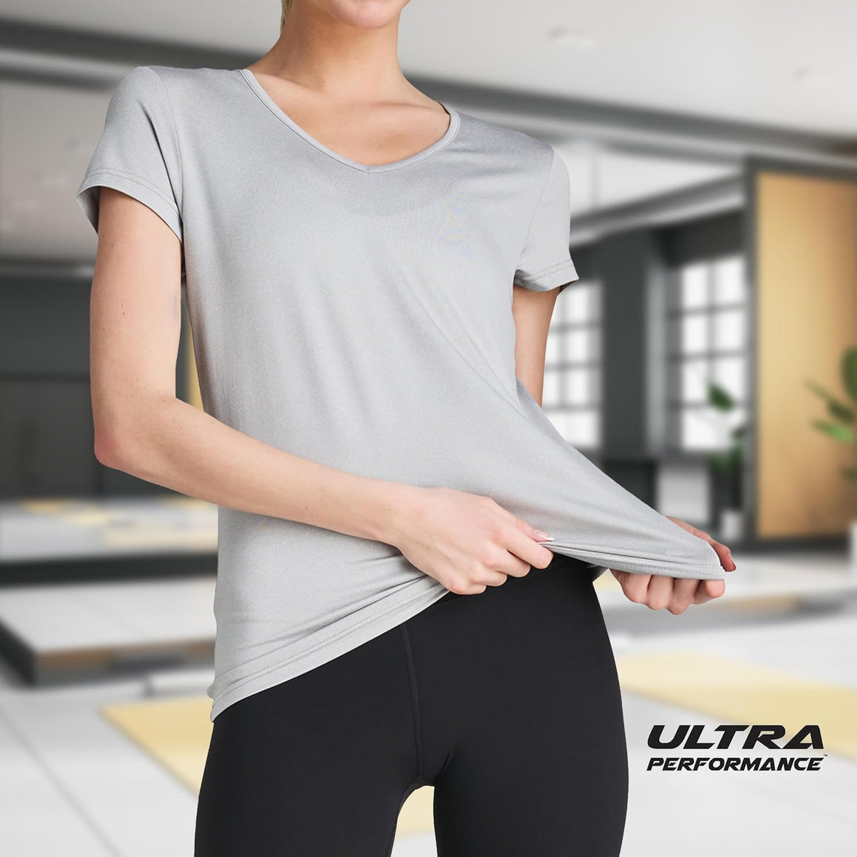 Skiennix Women's V-Neck Activewear T-Shirts - 3 Pack of Dry Fit Gym & Yoga Tops