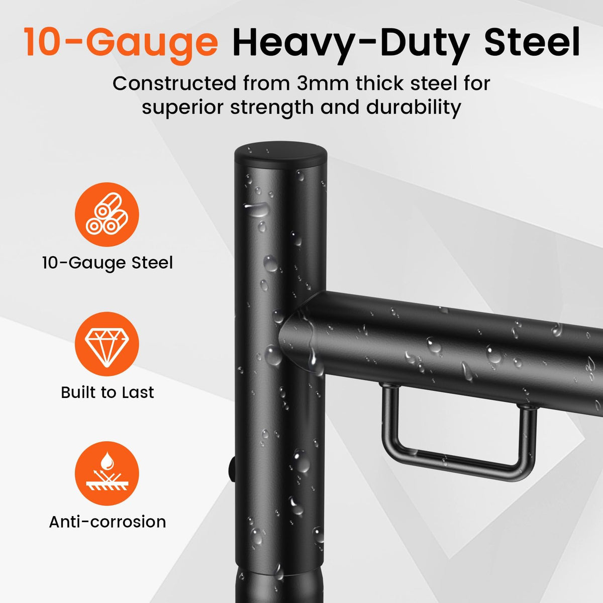 JY PERFORMANCE Truck Ladder Racks 800Ibs Capacity Extendable Pick-up Truck Bed Ladder Rack, Universal Heavy Duty (NO Drilling)