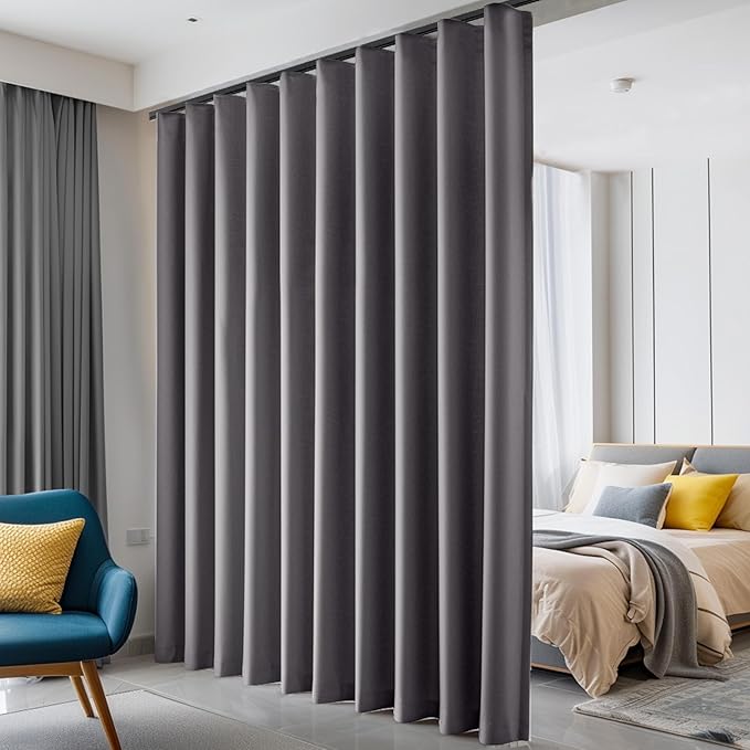 hoeflife Room Divider Curtains Blackout Floor to Ceiling Curtain