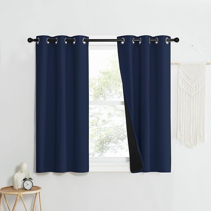 NICETOWN 100% Blackout Curtain Set, Thermal Insulated & Energy Efficiency