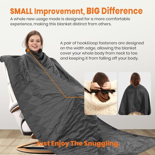 sheelokhwui 4-in-1 Large Outdoor Blanket - Waterproof & Windproof Thickened Warm Fleece Camping Blanket for Stadium, Hiking, Sporting Events - 81"x57", Packable (Dark Gray)