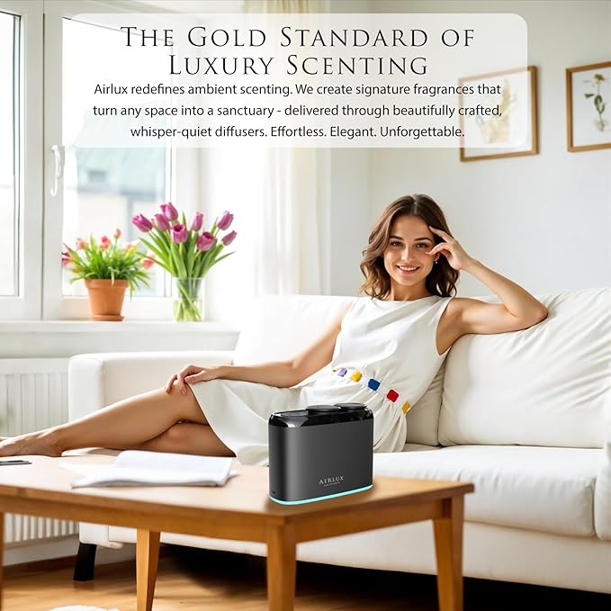 Mars 100 Scent Diffuser, Elixair 3X Cold Air Essential Oil Diffuser for 1000 sq ft Home, Commercial Spaces, Office, Bathroom, Living Room Decor, Dual 50ml Tanks, Battery Powered (Silver)