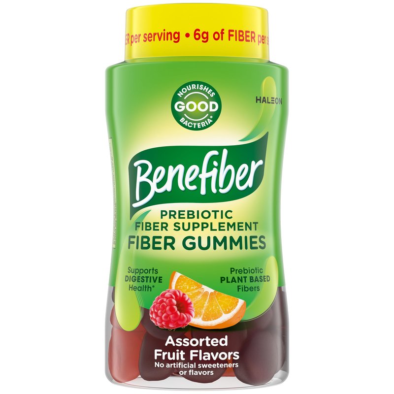 Benefiber Prebiotic GLP-1 Friendly Fiber Supplement Gummies for Digestive Health, Assorted Fruit Flavor - 81 Count
