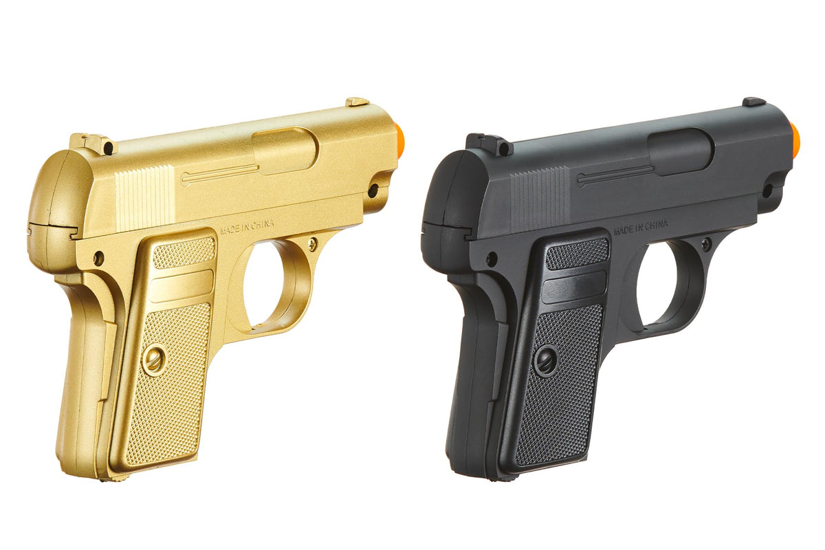 Combact Pocket Twin Spring Airsoft Dual Pistol Combo Pack Set Hand Gun w/Case 6mm BB 0.12g (Case Included)