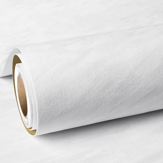 ReWallpaper White Velvet Wallpaper Peel and Stick Luxury Velvet Fabric