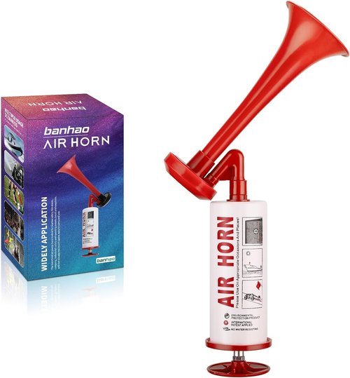 BANHAO Super Loud Handheld Air Horn - Reusable Noise Maker for Boats, Events & Camping