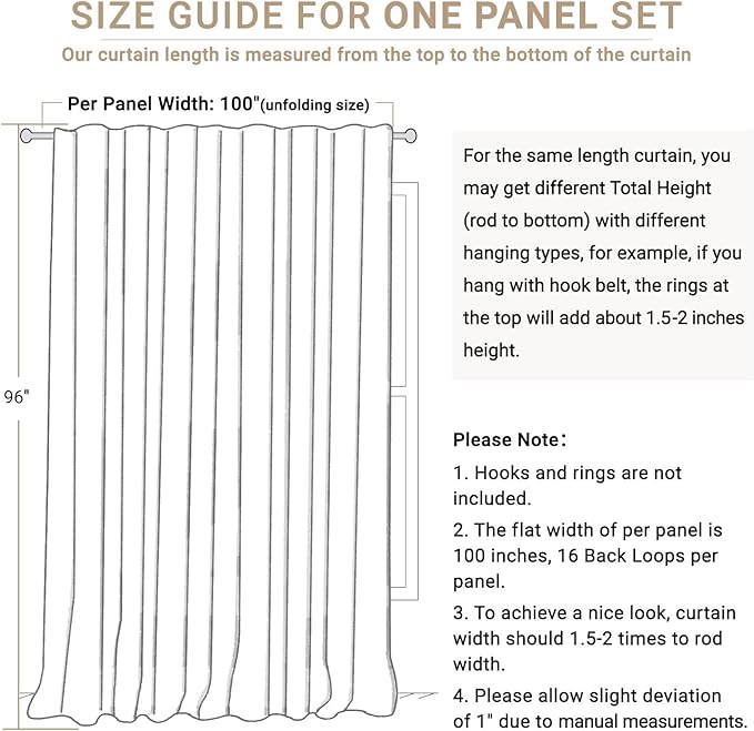 100% Blackout Shield Linen Blackout Sliding Door Curtains