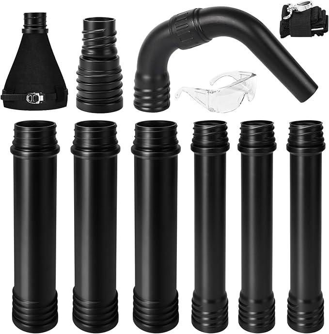 Buzzlett Upgraded Universal Gutter Cleaning Tools for Leaf Blowers, Compatible with Leaf Blower Brands EGO Power+, Worx, Black+ Decker, SUNCHERS, HEINPRO, RYAHT, DEWALT, etc. Extends Up to 11FT