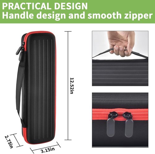 Epson Portable Scanner Case - Hard Carrying Case with Handle & Mesh Pocket for USB Cable | Black