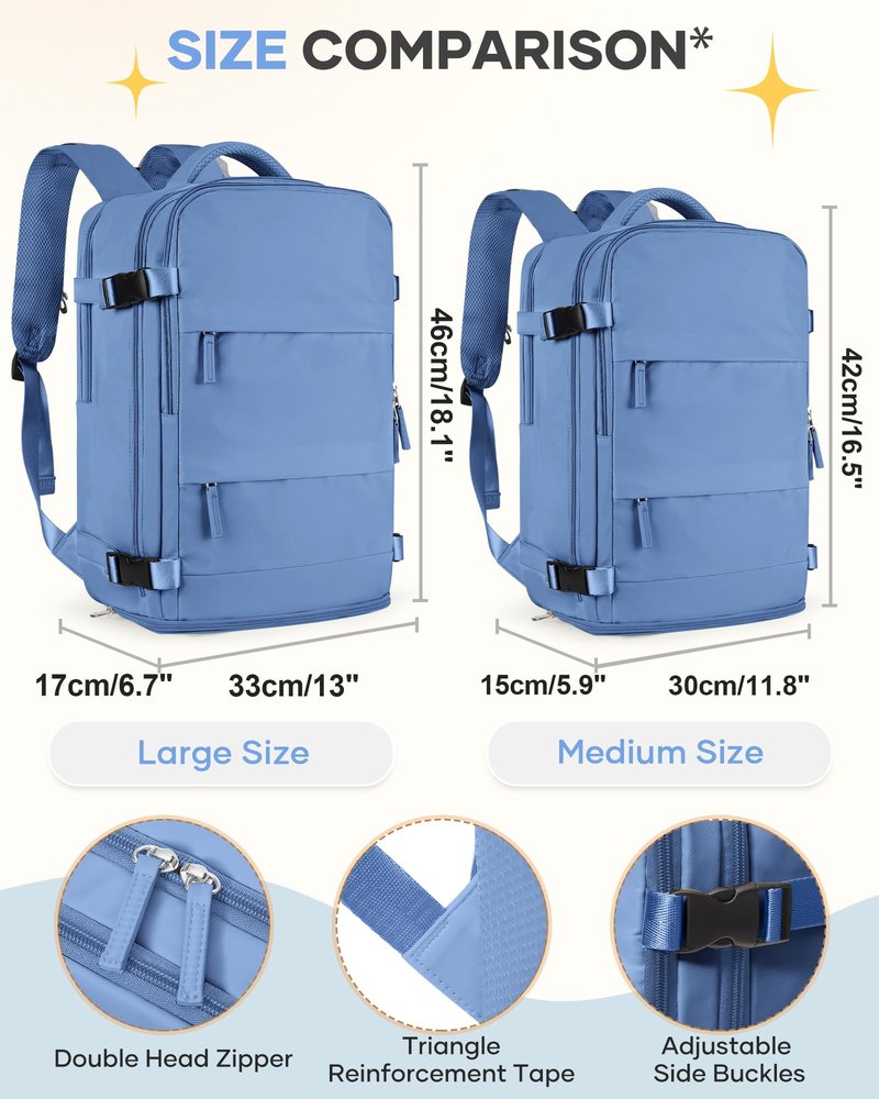 coofay Large Travel Backpack For Women Men Airline Approved Carry On Backpack Flight Approved Waterproof Sports Luggage Backpack Casual Daypack Small Hiking Backpacks