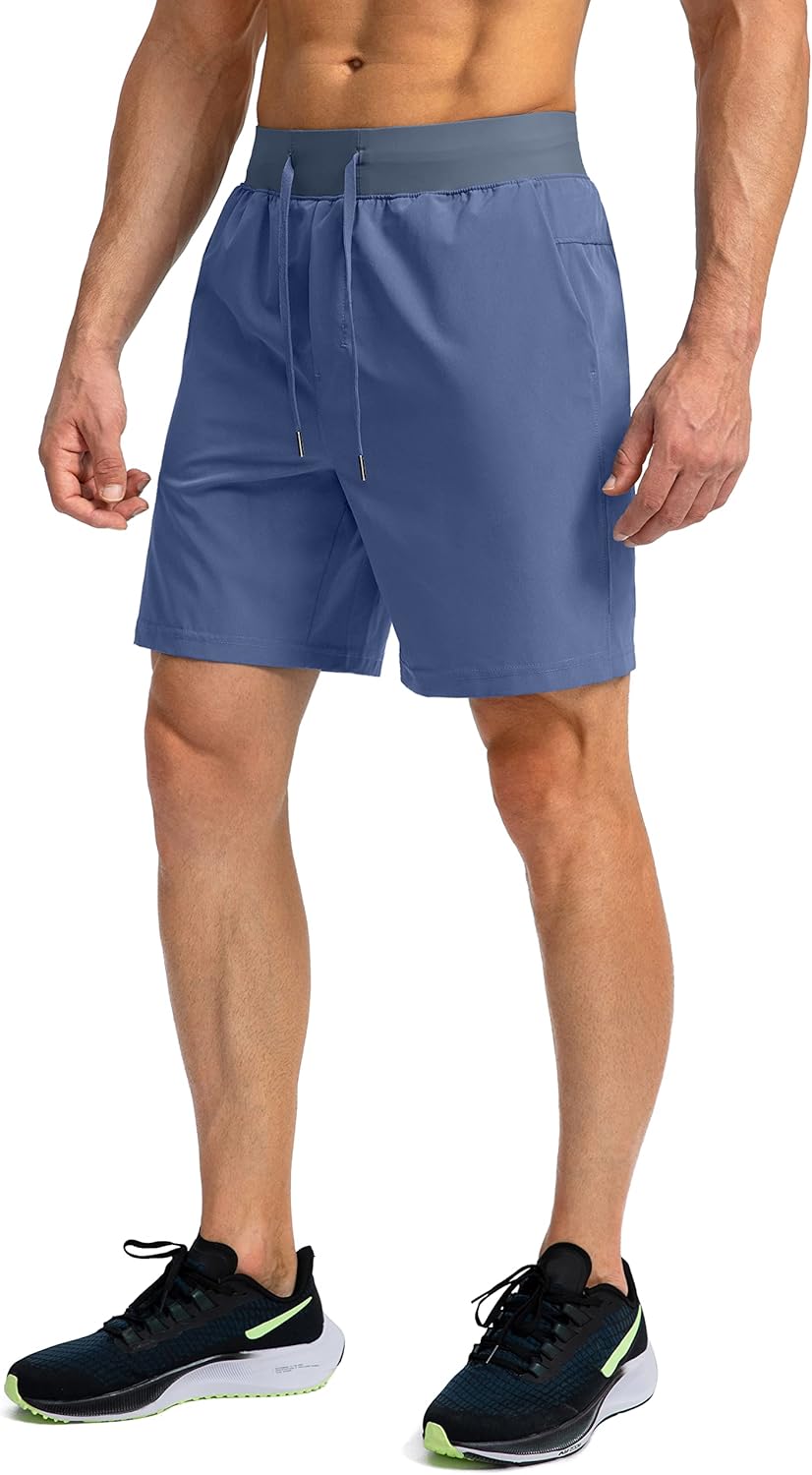 Soothfeel Men's Running Shorts - Lightweight Quick-Dry Athletic Shorts with Zipper Pockets | 9"/7"/5" Sizes
