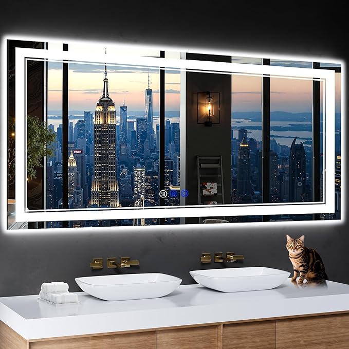 60"x28" LED Bathroom Mirror
