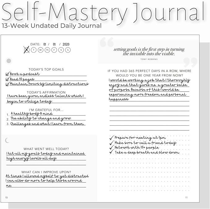 Self-Mastery Journal for Men - Gratitude Journal – 5 Minute Journals - Reflection Manifestation Journal for Mindfulness – Goal/Guided Gratitude Journel for Women & Men (Khaki)