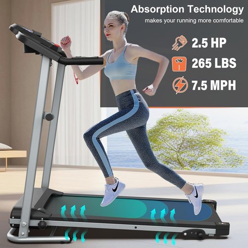 Home Foldable Treadmill - Electric Walking Machine with Incline & 15 Programs | 250 LB Capacity
