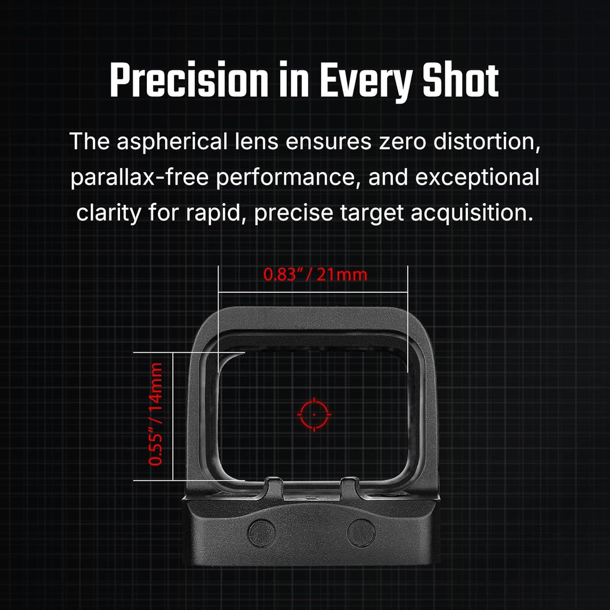 OSIGHT SE Enclosed Micro Reflex Sight - 2 MOA Dot & 32 MOA Circle Dual Reticle | Compact Red Dot for Concealed Carry