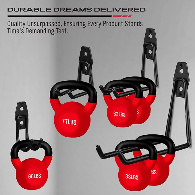 Garage Tool Storage Wall Hook Assortment Set: 15PCS Heavy Duty Large Hanger
