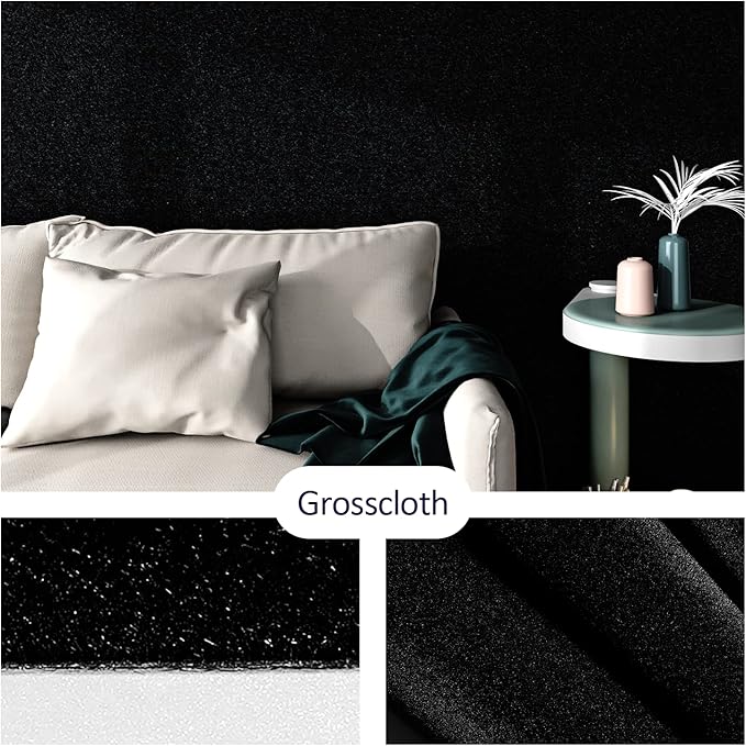 FunStick 15.8"x240" Self Adhesive Felt Fabric Sheets Black Velvet Fabric