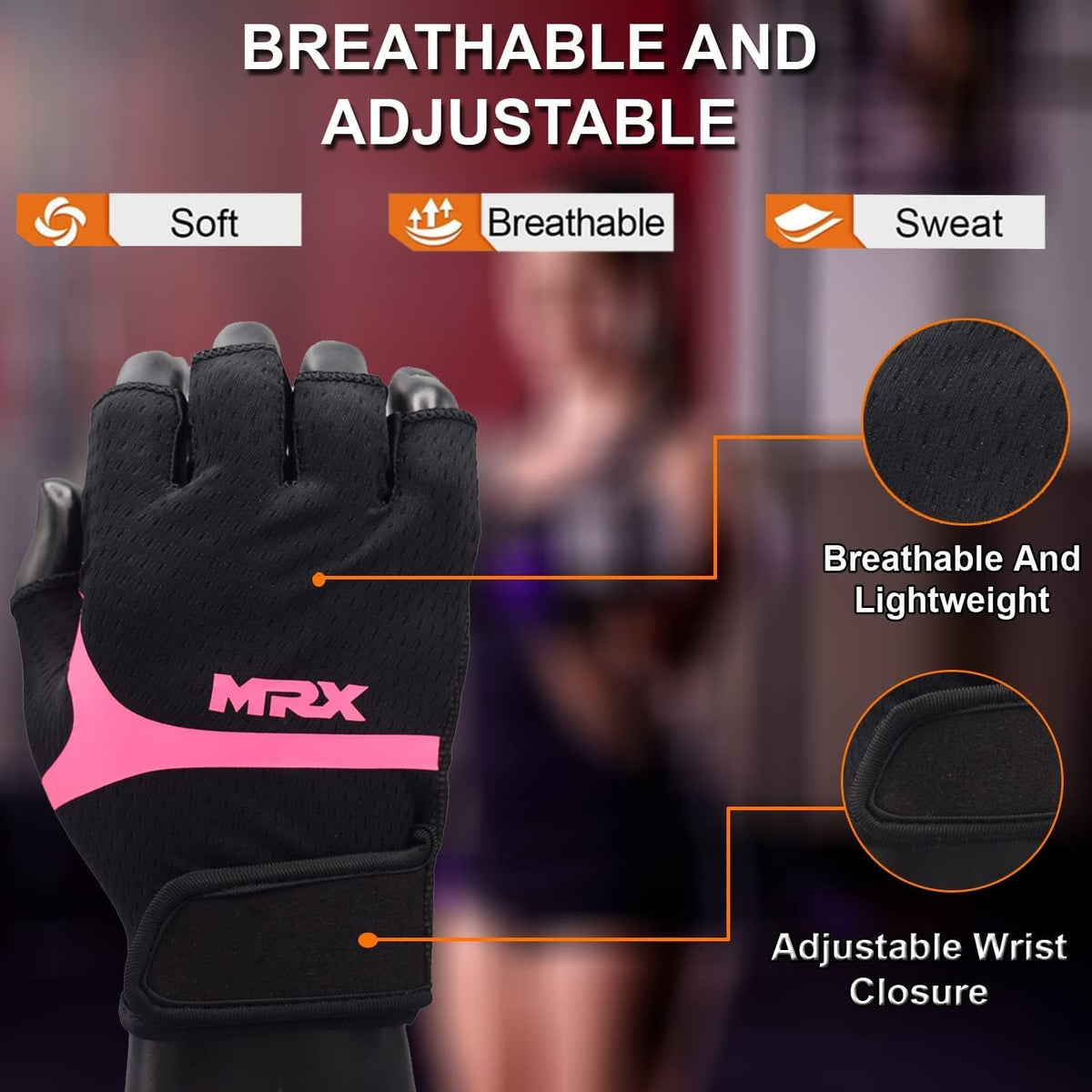 Women's Weight Lifting Gloves - Anti-Slip Padded Fitness Gloves for CrossFit & Training