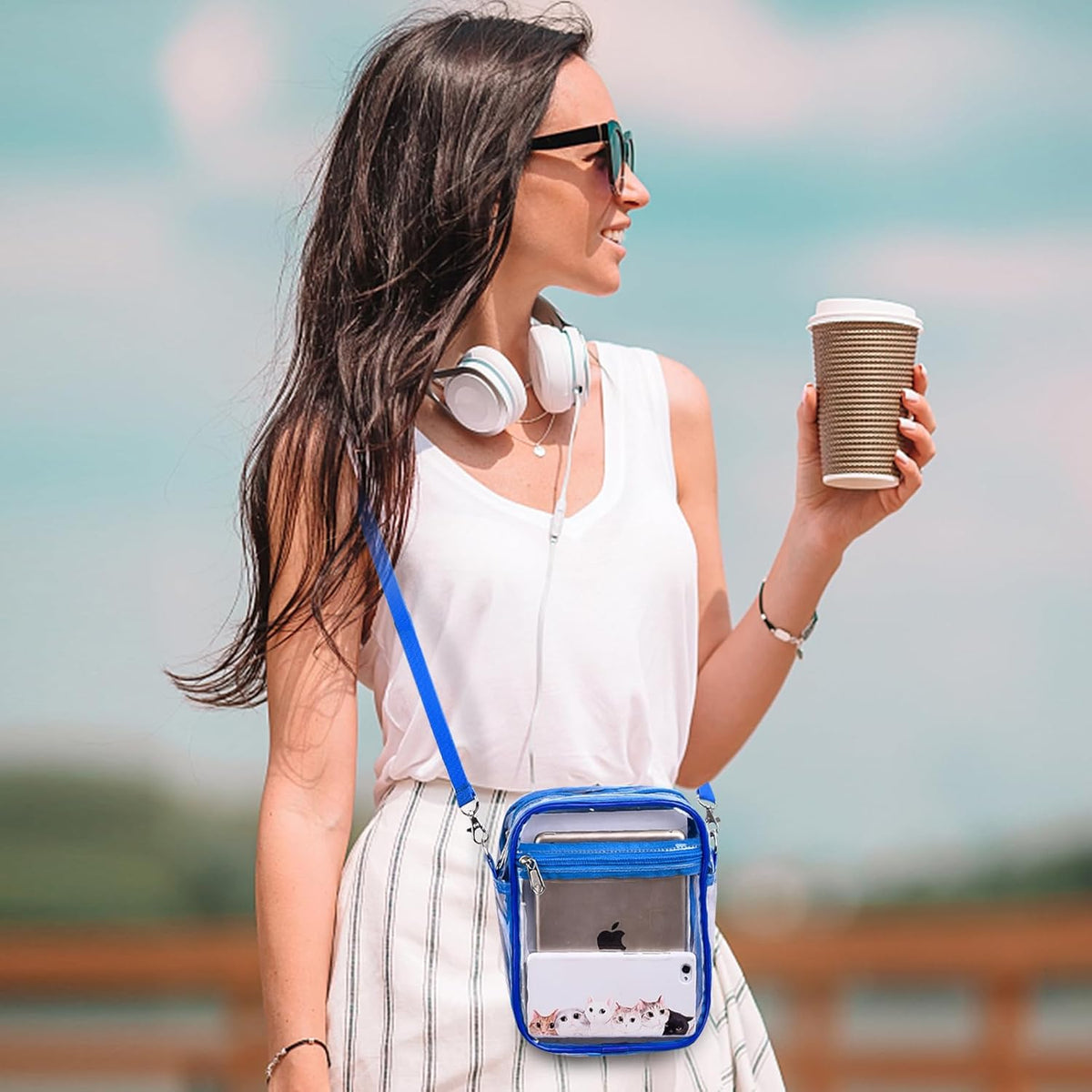 USPECLARE Clear Purse - Stadium Approved Transparent Messenger Bag for Men & Women | Crossbody Design