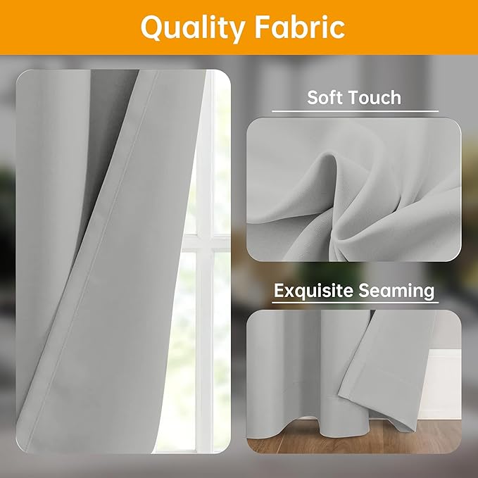 Hoeflife Room Divider Curtains Blackout Floor to Ceiling Curtain