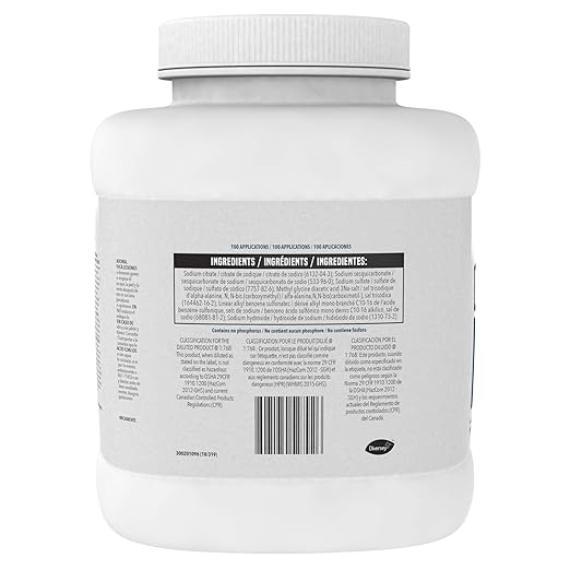 Diversey Beer Clean Glass Cleaner, Unscented, Powder, 4 Lb. Container