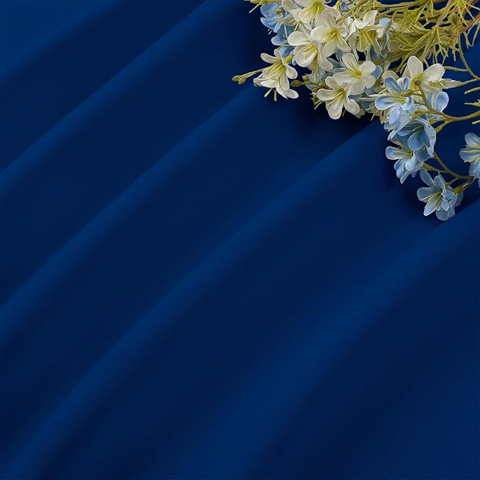CUCRAF Royal Blue Blackout Curtains Customize, Rod Pocket Room Darkening Curtain