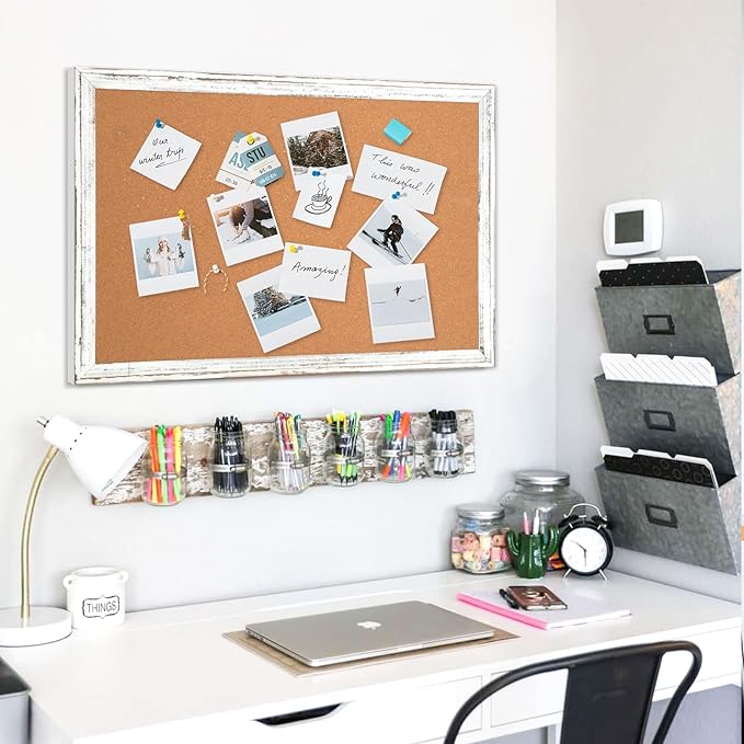 DOLLAR BOSS White Cork Board for Wall