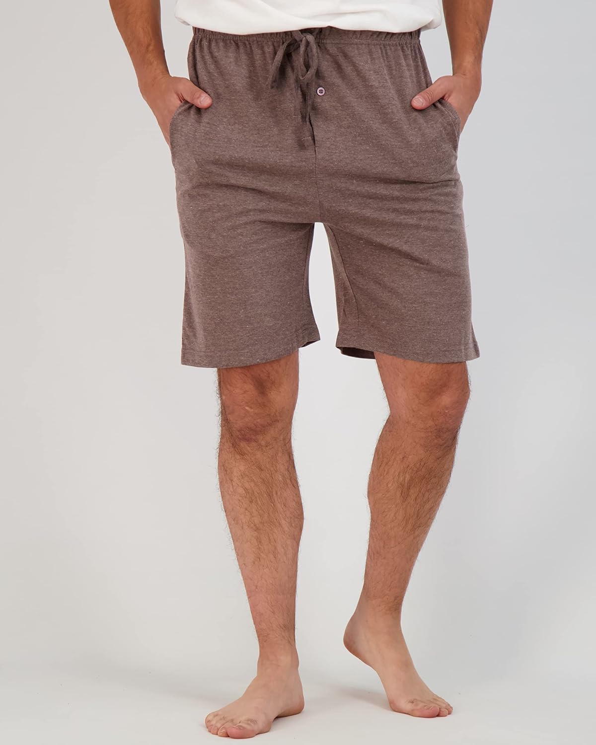 Real Essentials Men's Cotton Ultra-Soft Knit Sleep Pajama Shorts - 3 Pack | Big & Tall Sizes Available