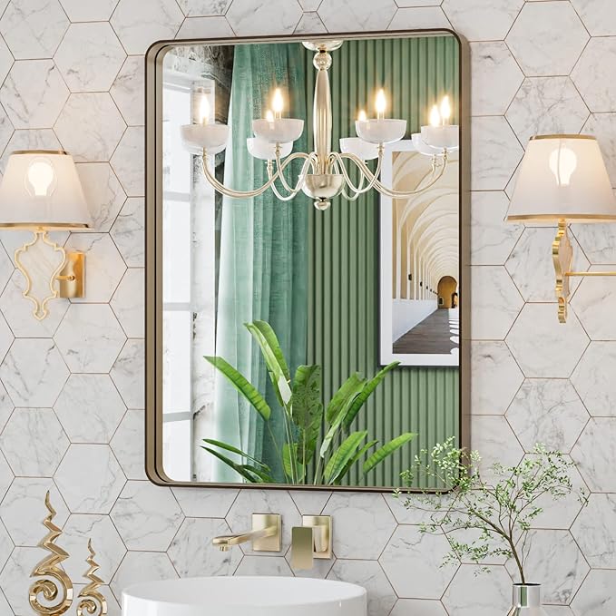 LOAAO 20”X30” Bronze Bathroom Mirrors
