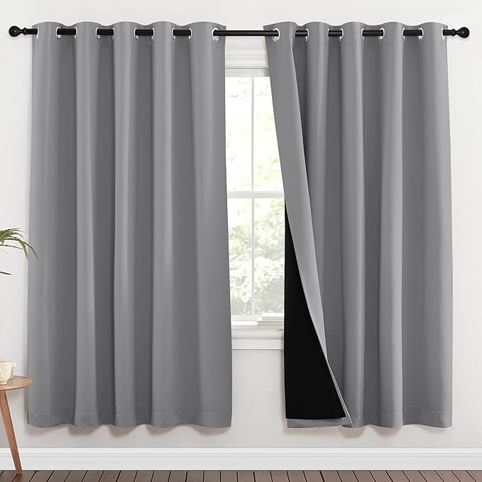 NICETOWN Full Shade Curtain Panels, Pair of Energy Smart & Noise Blocking Out