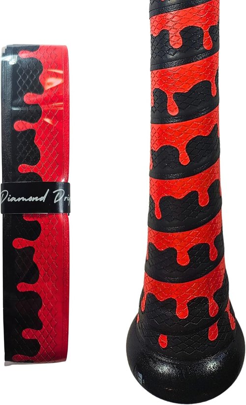 Baseball Bat Grip Tape - Non-Slip, Shock-Absorbing 1.1mm Wrap - Ice Cream Drip Design