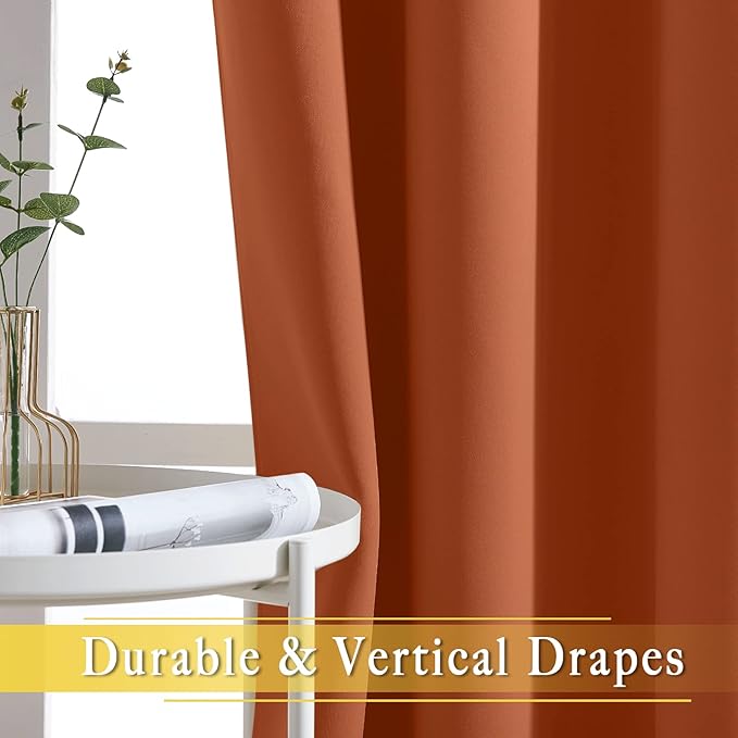 NICETOWN Blackout Bedroom Curtain 72 inches Long