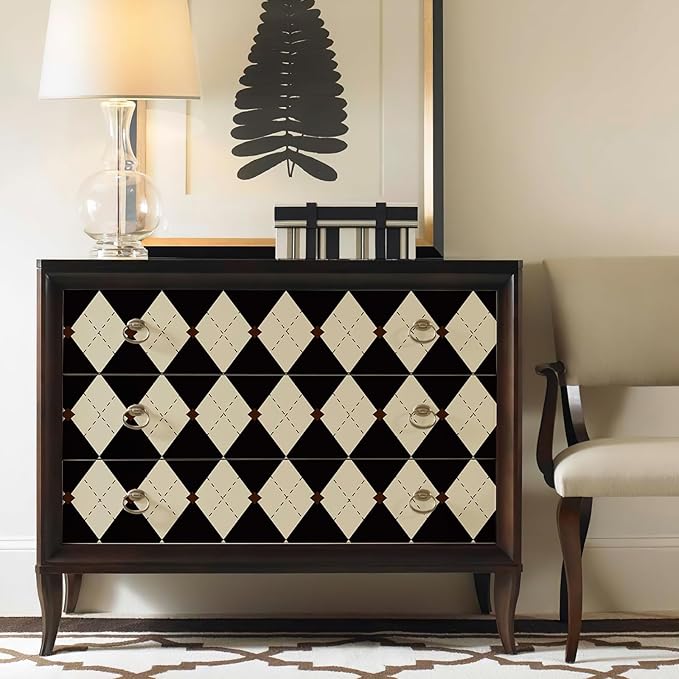 Simon&Siff Retro Peel and Stick Wallpaper Black and White Cream Wallpaper
