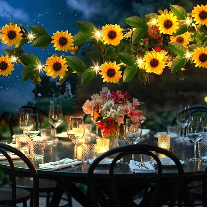 GOESWELL Artificial Sunflower Garland
