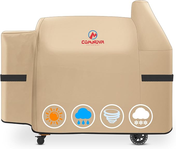 Comnova Grill Cover for Pit Boss Austin XL - 600D Wood Pellet Smoker Cover for Pitboss 1000 Series, Premium Pellet Cover for Pit Boss Austin XL 1000, Rancher XL 1000, 1150, 1100 Pro, and Z Grill 1000