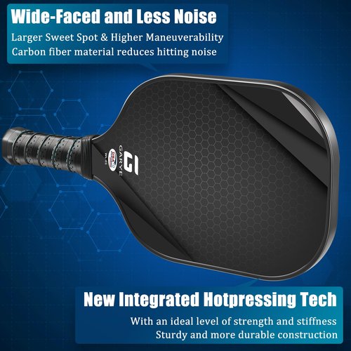 GARYE Pickleball Paddles Set of 2, USAPA Approved Carbon Fiber Pickleball Set, Lightweight Pickle Ball Rackets 2 Pack with 6 Balls, 1 Bag, Pair of Grip Tapes, Pickle Ball Paddle for Men and Women
