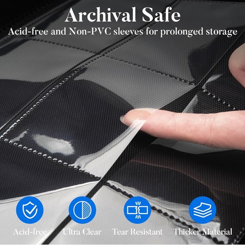 Fabmaker Premium 9 Pocket Card Binder - Sturdy Trading Card Album for 360 Cards | Sleek Black Design