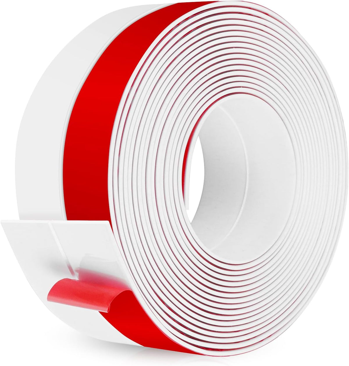 Weather Stripping Self Adhesive Door Draft Stopper Flexible Shower Door Bottom Seal Silicone Seal Strip for Sliding Glass Windows Side Gaps (White, 2 Inch Wide x 20 Feet Long)