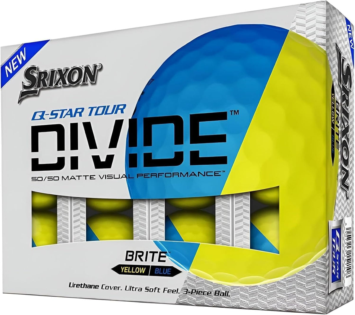 Srixon Q-Star Tour Divide Golf Balls - Enhanced Visibility & Performance | Prior Generation