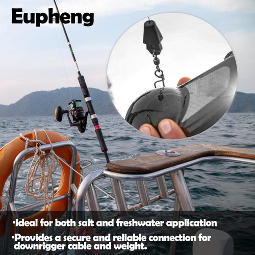 EUPHENG 10PCS Downrigger Cable Terminator Kit, Fast & Reliable, No Special Tools Required, Ideal for Both Salt and Freshwater