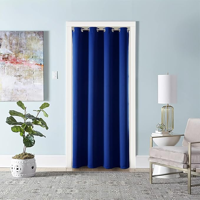 ChrisDowa Blackout Door Curtains