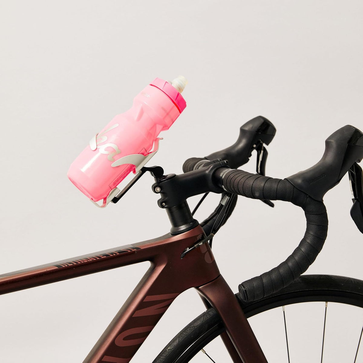 Vincita Stem Top Cap Bike Water Bottle Cage Adapter, Secure Retention System, Lightweight Aluminum Alloy Black Quick and Easy to Mount for All Bicycle