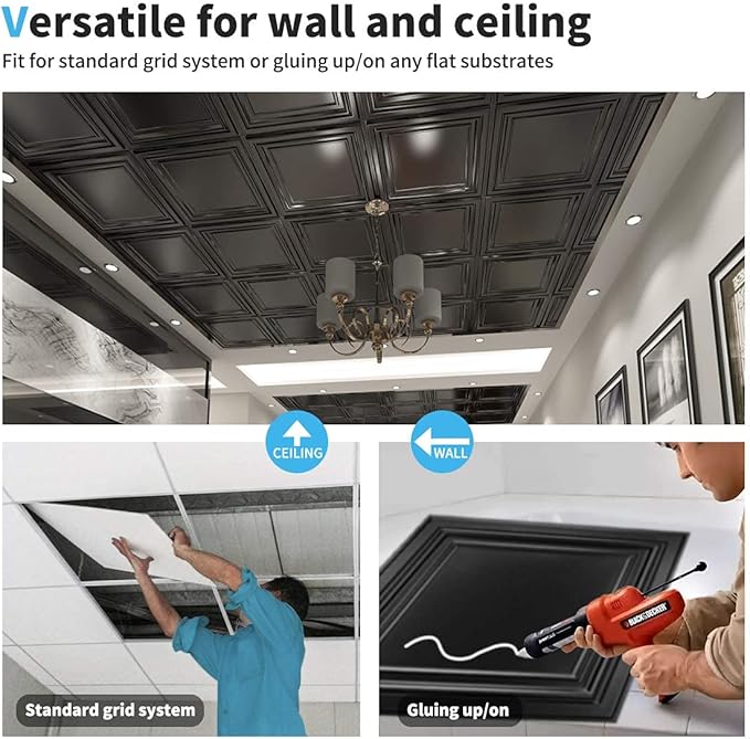 Art3d PVC Ceiling Tiles