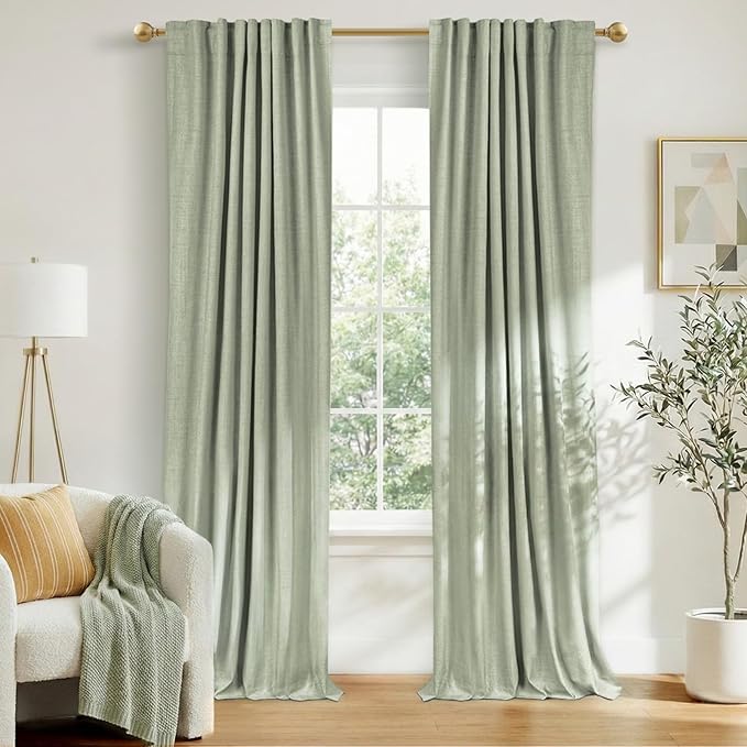 100% Blackout Shield Linen Blackout Curtains