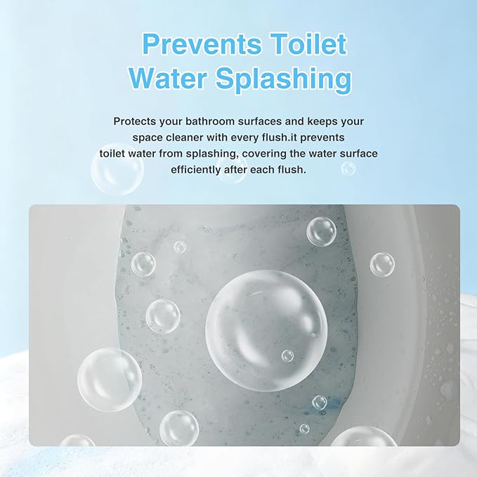 Toilet Foam Shield Tablets, Anti-Splash & Deodorizing Bathroom Freshener, Stain-Resistant Protective Foam Layer for Smart and Regular Toilets, 36 Tablets per Box