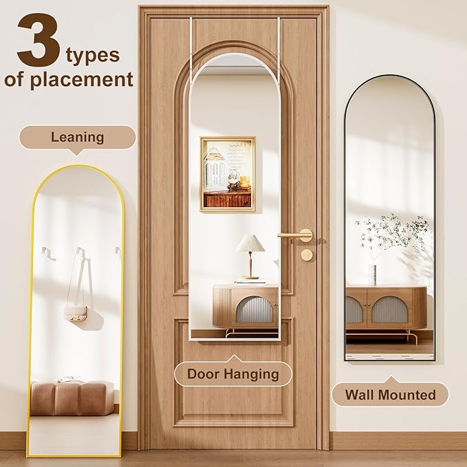 Rowjut Full Length Door Mirror, Wall Mounted Wall Mirrors, Cloakrooms, etc.