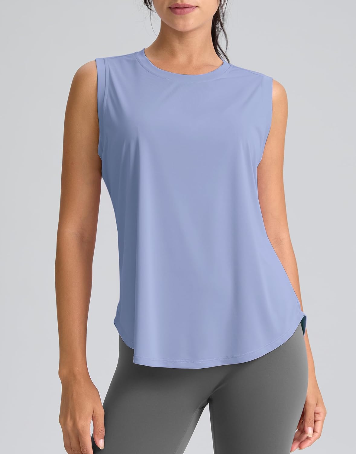 SANTINY Women's Athletic Tank Tops - Breathable Lightweight Workout Shirts for Yoga & Tennis