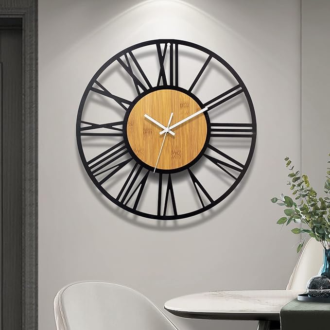 1st owned Wall Clocks for Living Room Decor, Round Silent Non Ticking, Modern