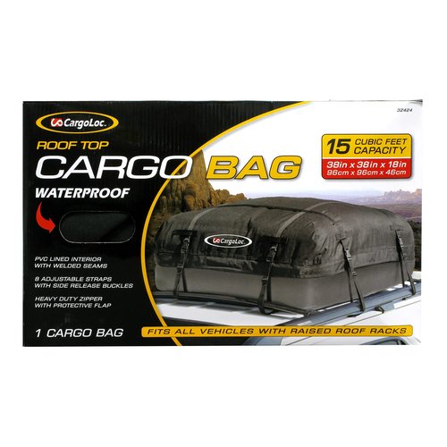 Cargoloc 32424 15-Cubic/Feet Deluxe Roof Top Waterproof Cargo Carrier